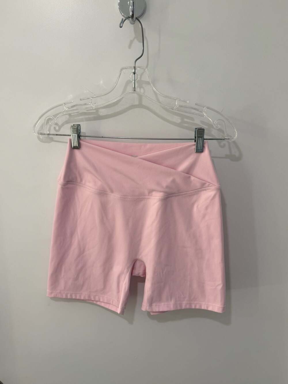 CSB Fade Highlight Crossover High-Waisted Pink Biker Shorts